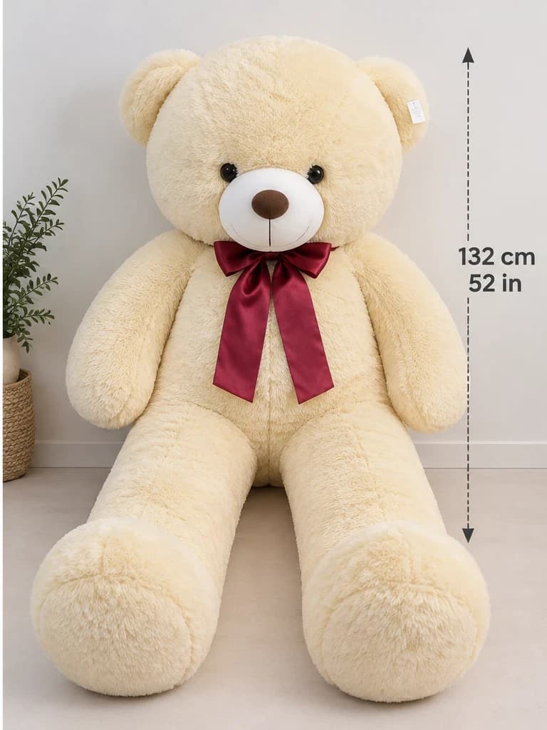 52" Cream Teddy Bear (solo)