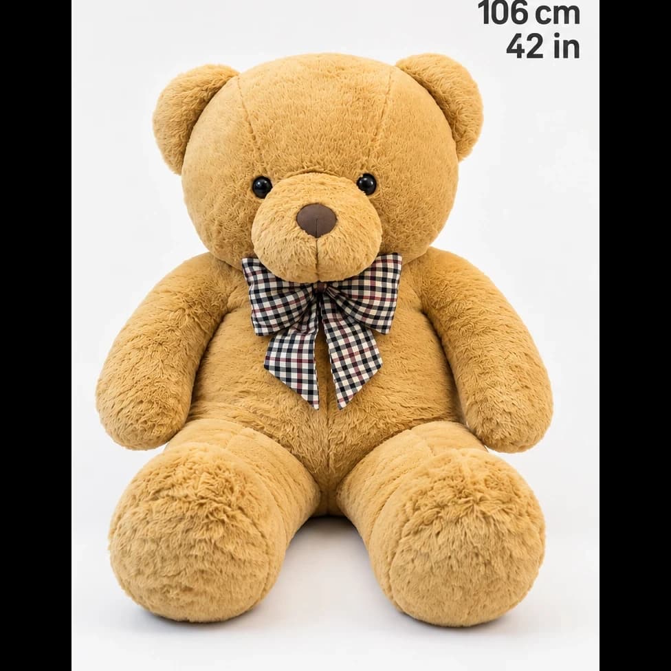 42" Dark Brown Angora Teddy Bear (solo)
