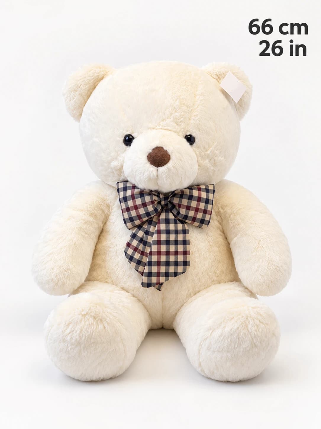 26" Cream Angora Teddy Bear (solo)
