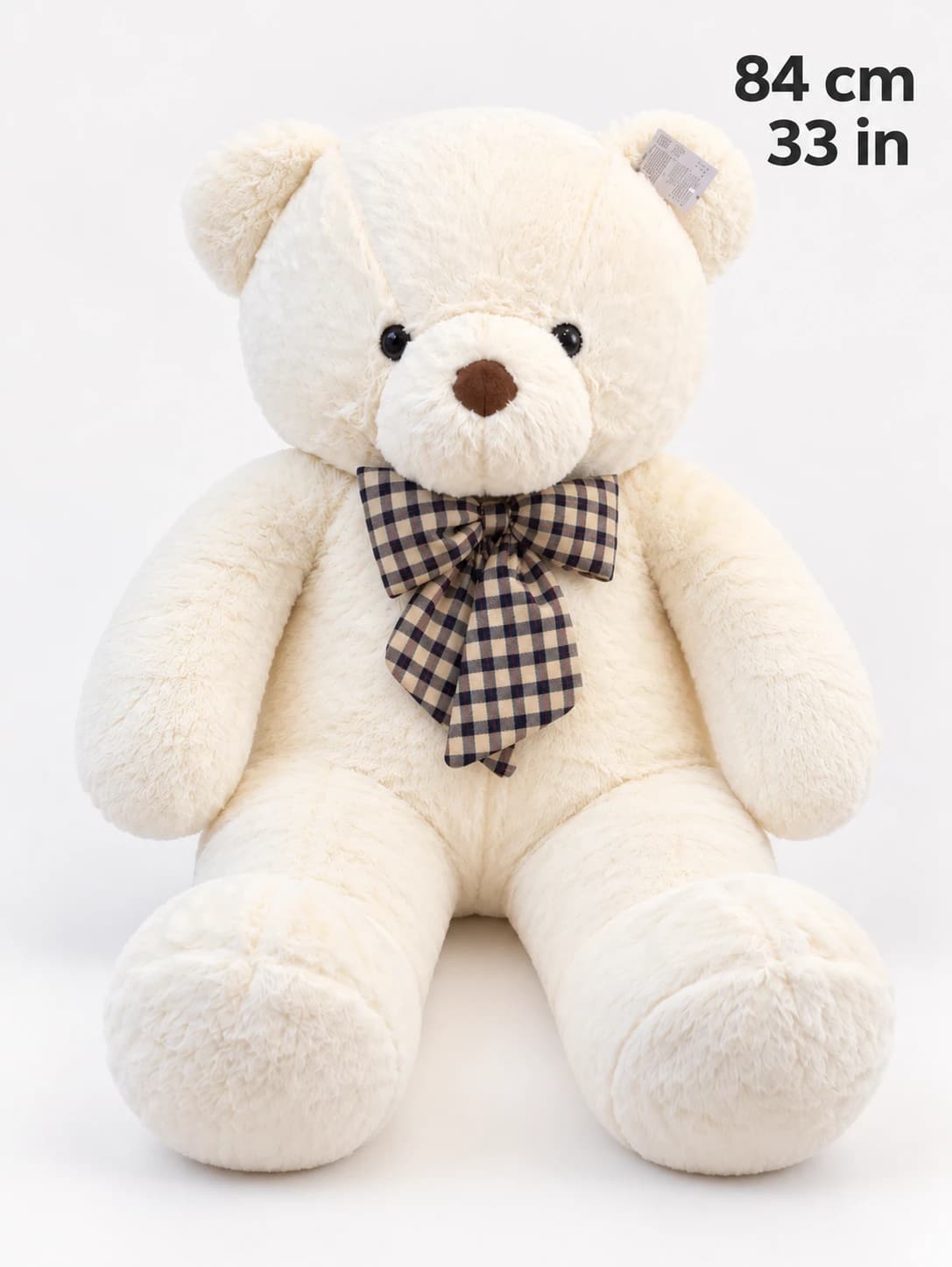 33" Cream Angora Teddy Bear (solo)