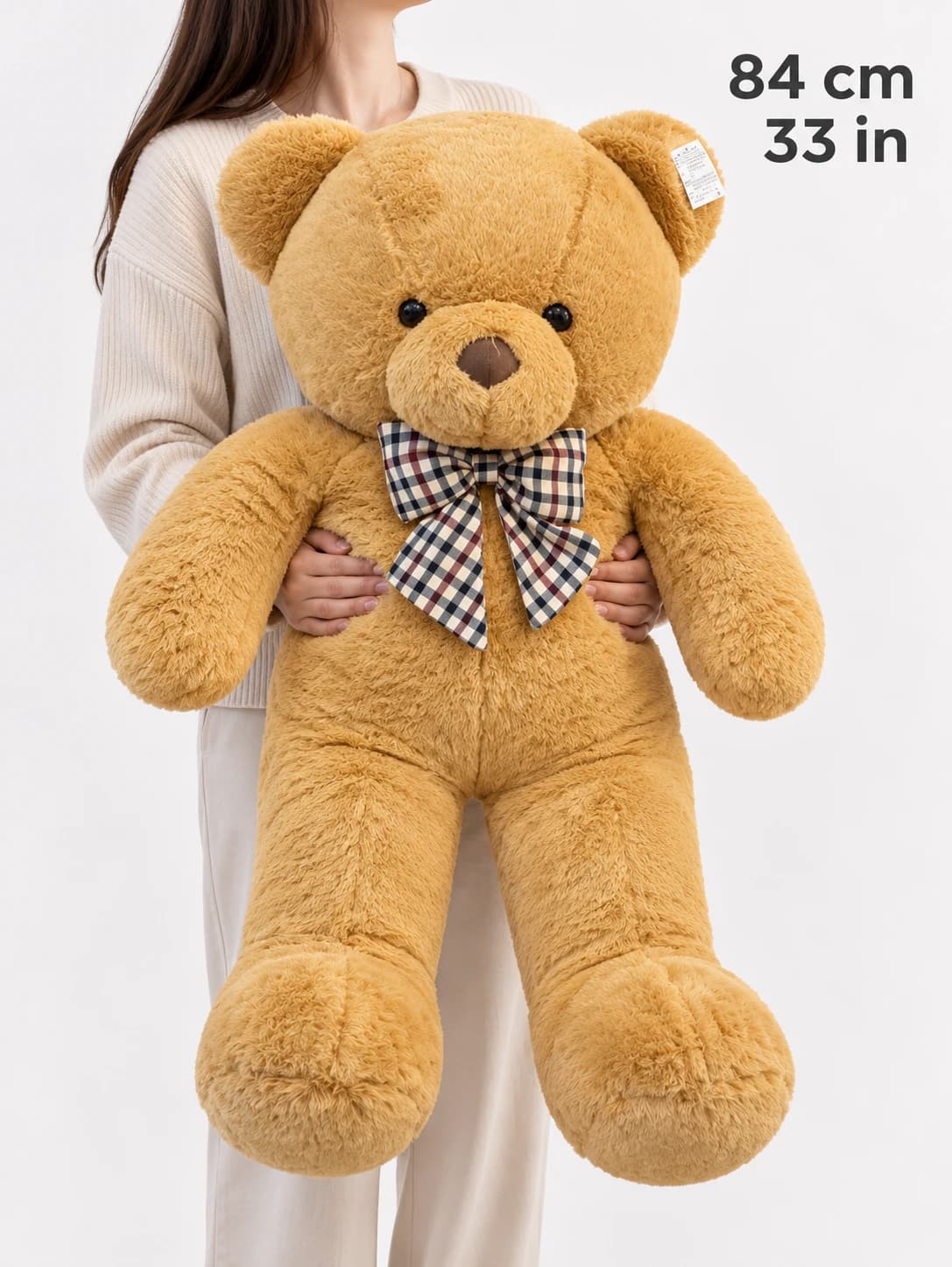 33" Dark Brown Angora Teddy Bear (scale)