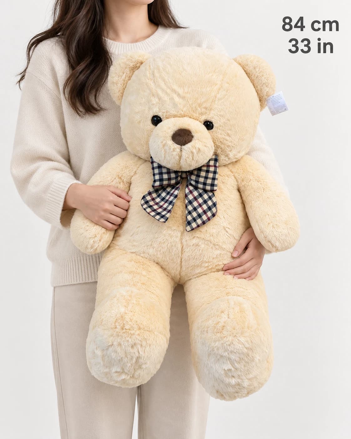 33" Light Brown Angora Teddy Bear (scale)