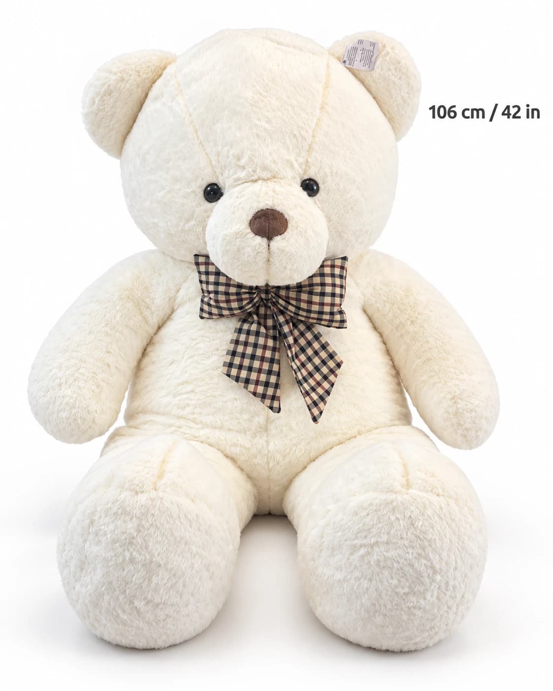 42" Cream Angora Teddy Bear (solo)