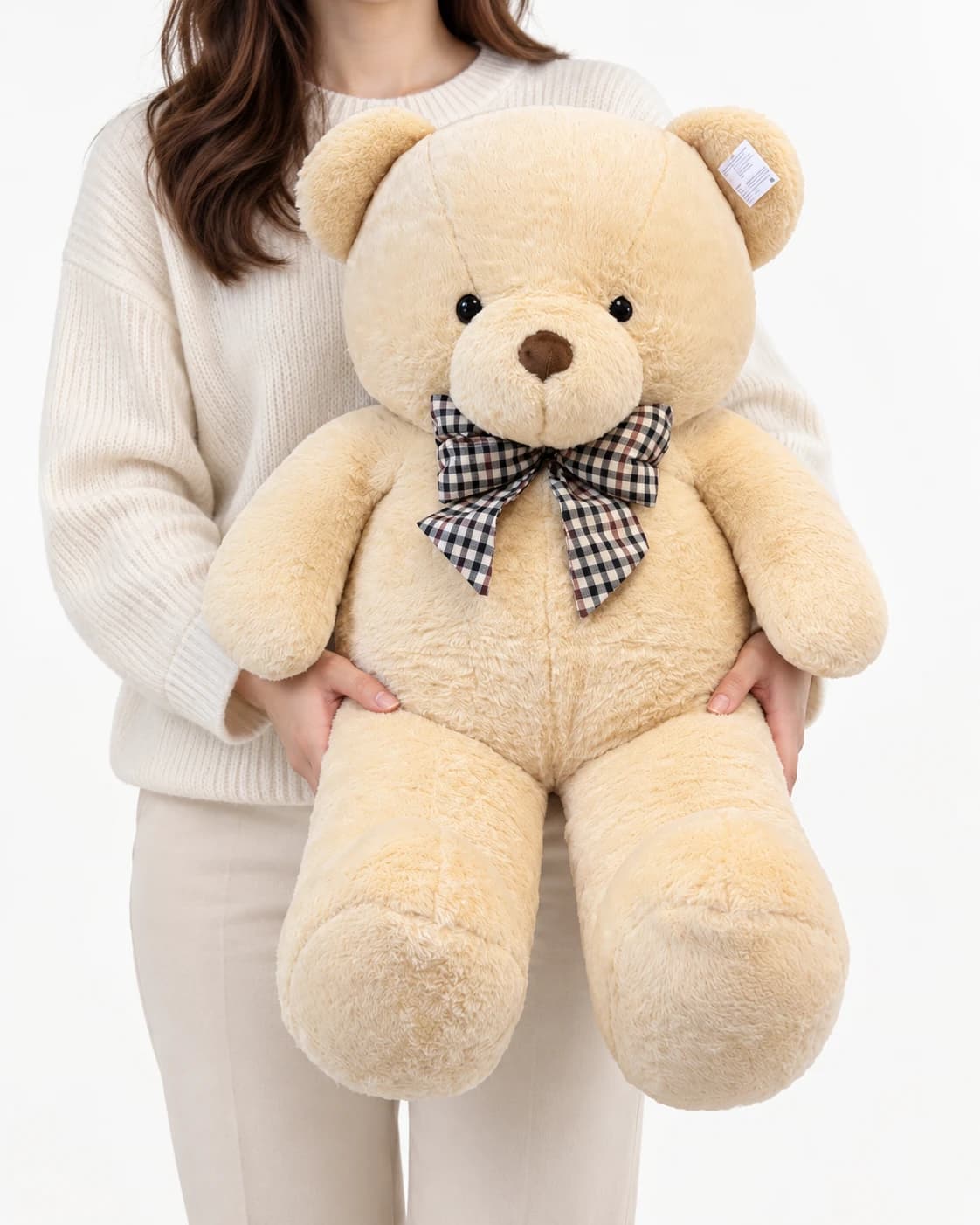 42" Light Brown Angora Teddy Bear (scale)