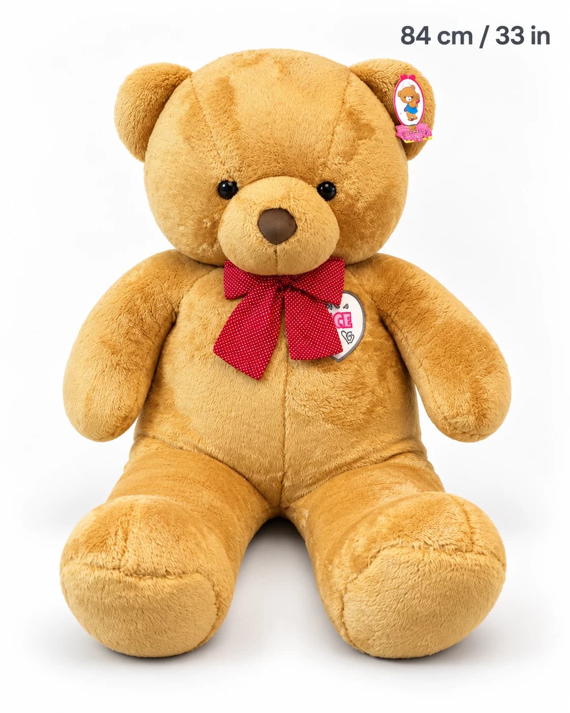 33" Dark Brown Chest Patch Teddy Bear (solo)