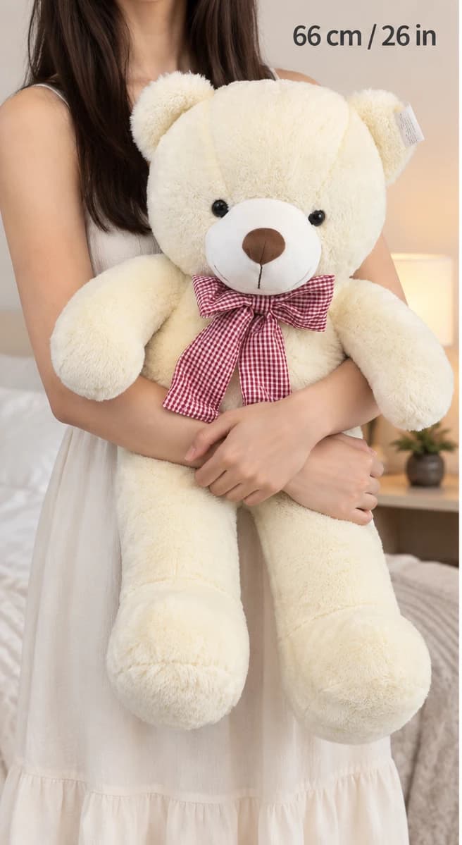 26" Cream Teddy Bear (scale)