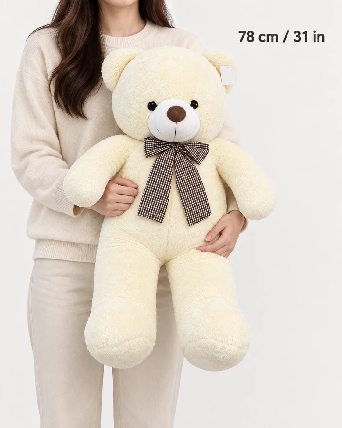 31" Cream Teddy Bear (scale)