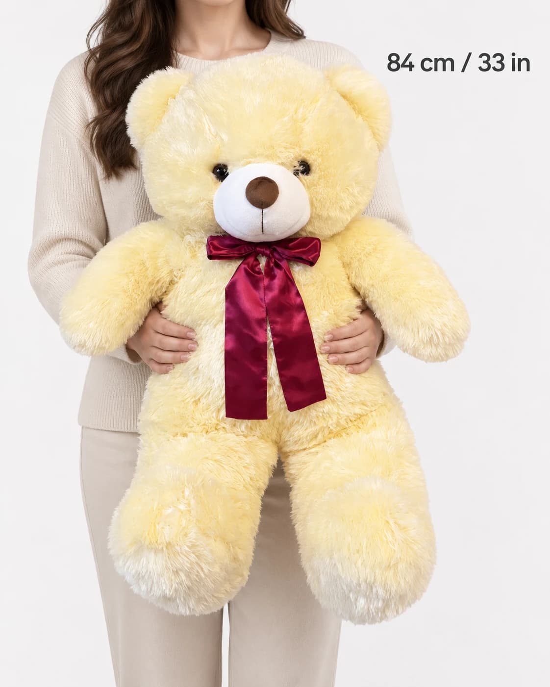 33" Cream Teddy Bear (scale)