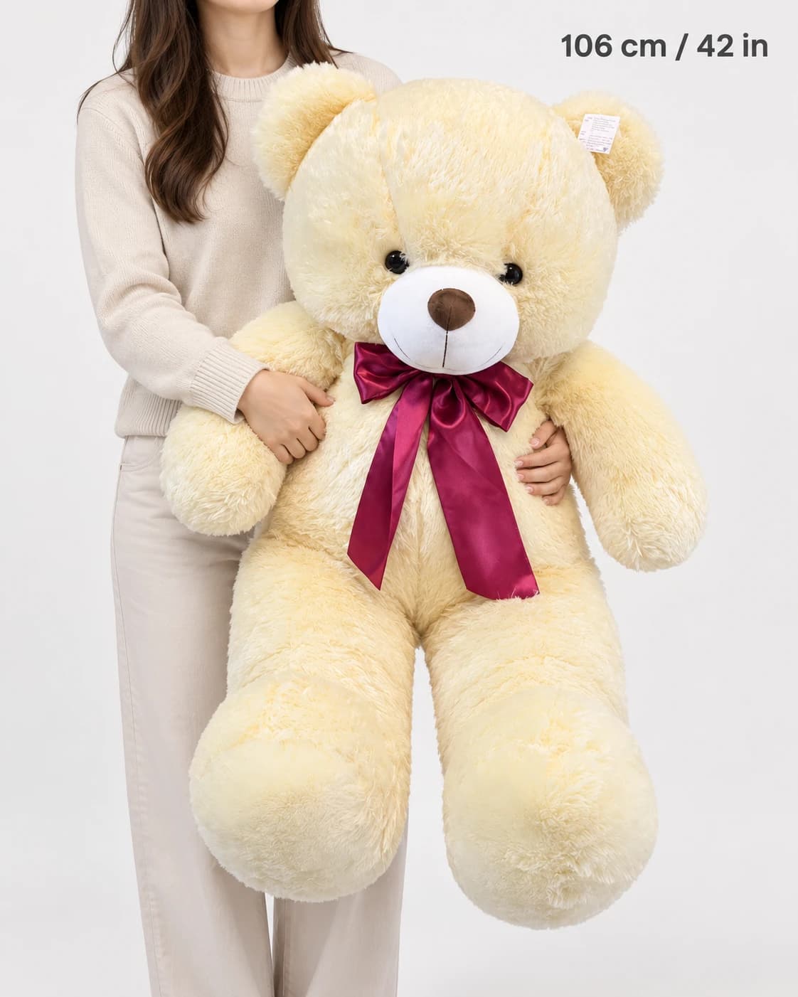 42" Cream Teddy Bear (scale)