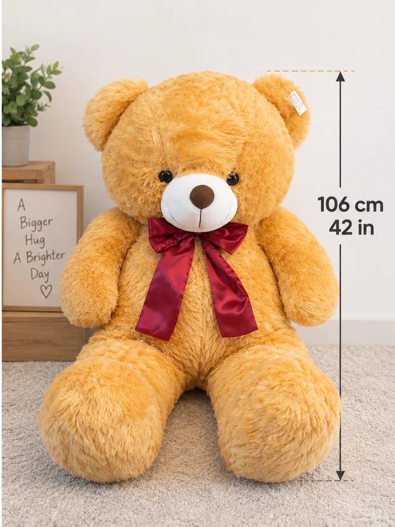 42" Light Brown Teddy Bear (solo)