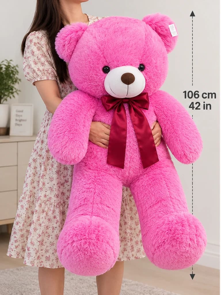 42" Pink Teddy Bear (scale)