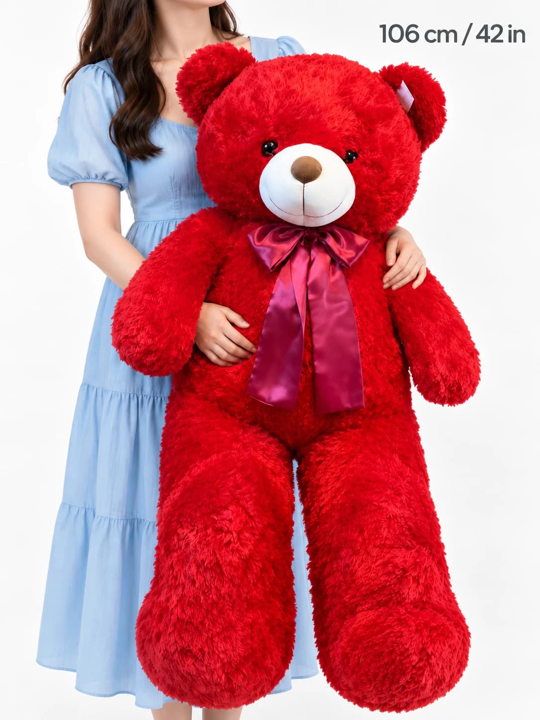42" Red Teddy Bear (scale)