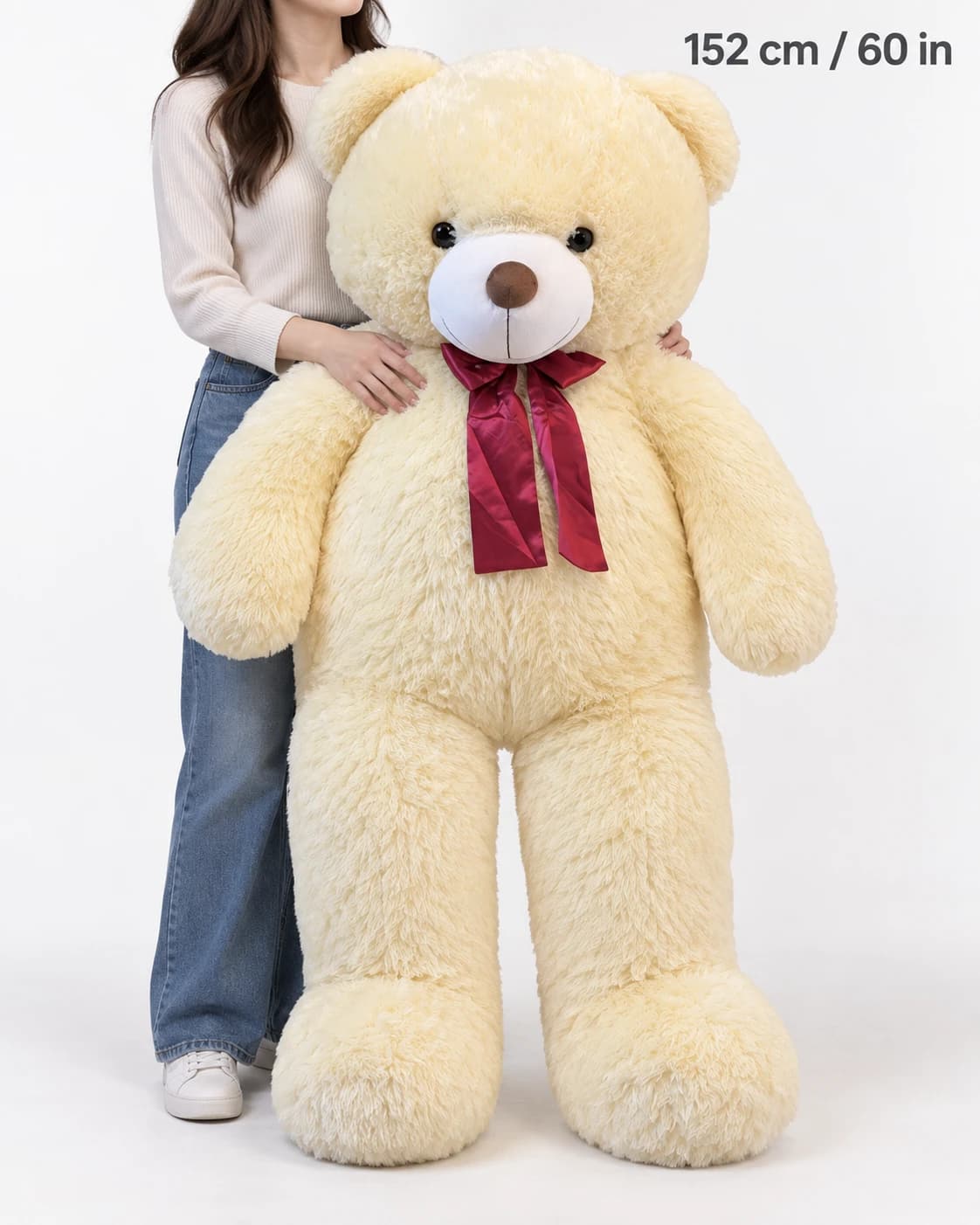 60" Cream Teddy Bear (scale)