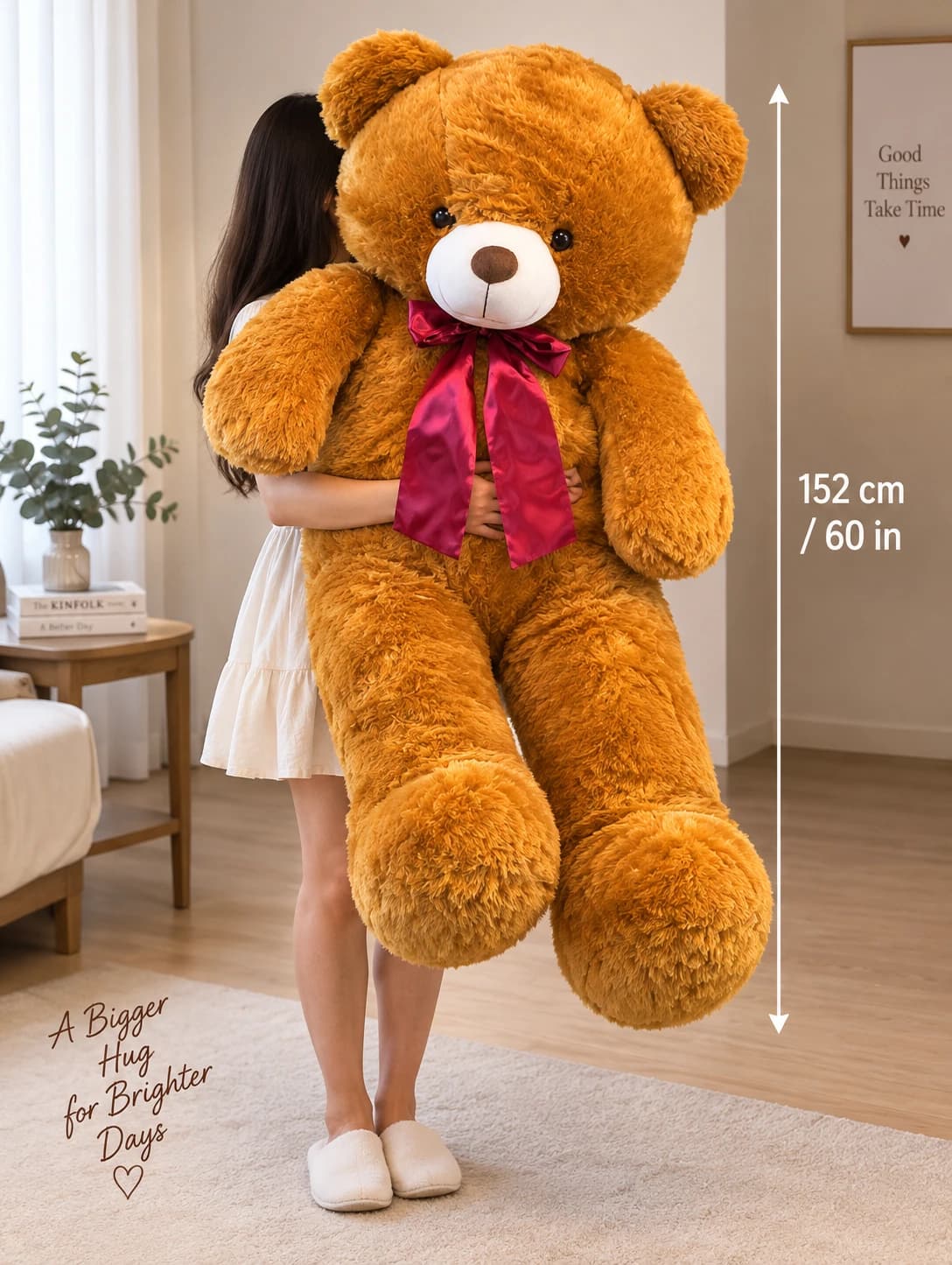 60" Dark Brown Teddy Bear (scale)