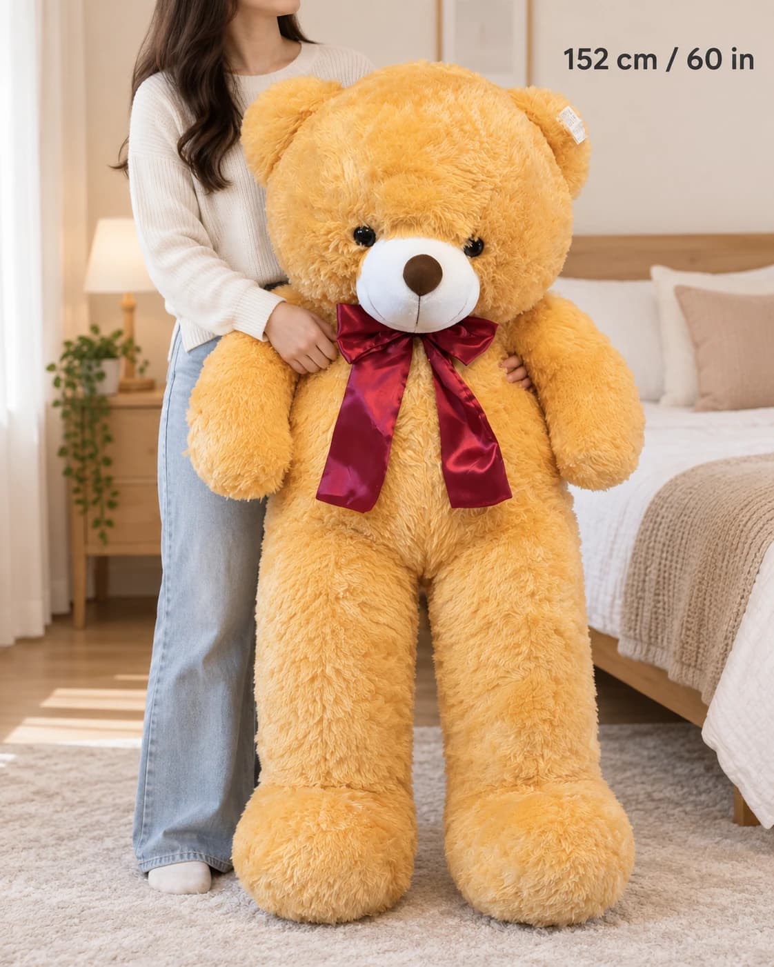 60" Light Brown Teddy Bear (scale)