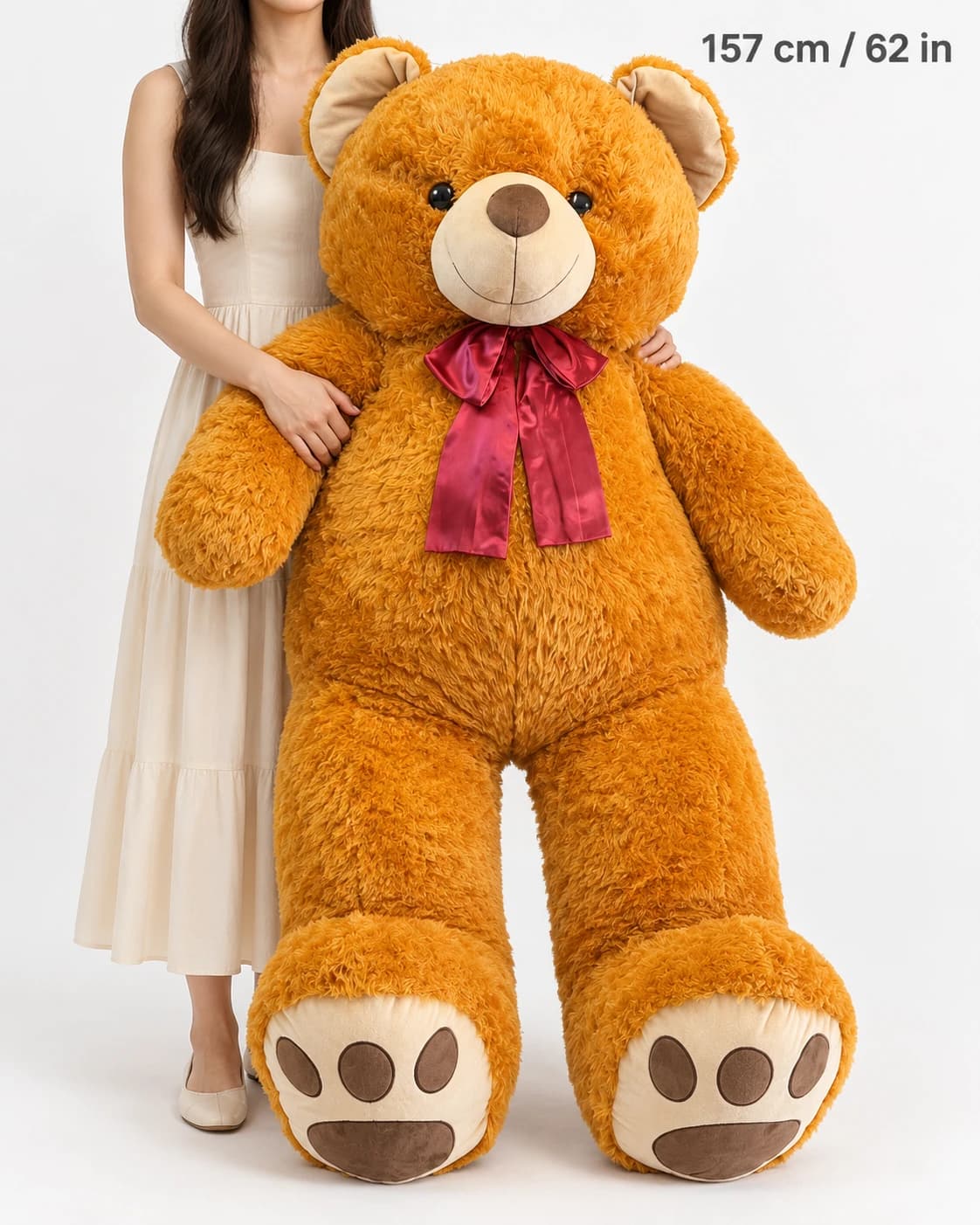 62" Dark Brown Teddy Bear (scale)